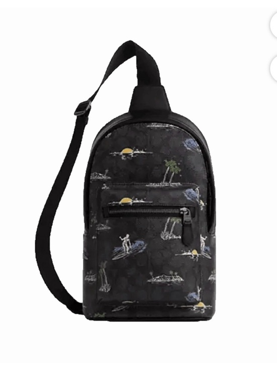 Coach West Pack In Signature Canvas W/Surf Print—Unisex—NEW W/Tags—$350–Great main image 12